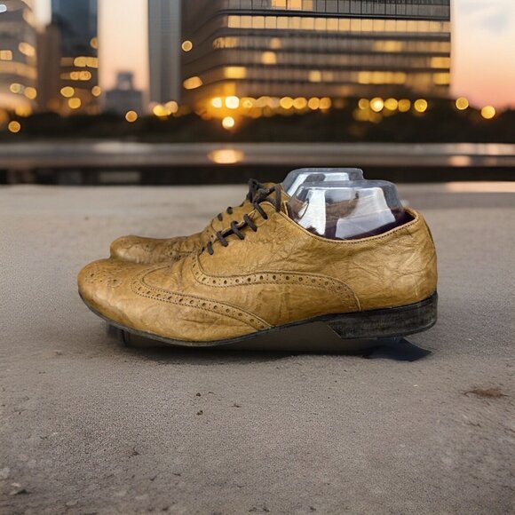 Aldo Other - ✅Aldo Oxfords Men’s 9 Soft Brown Leather Wingtip Embroidered Lace Up Dress Shoes